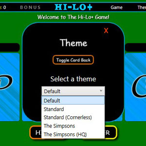 Themes for The Hi-Lo+ Game