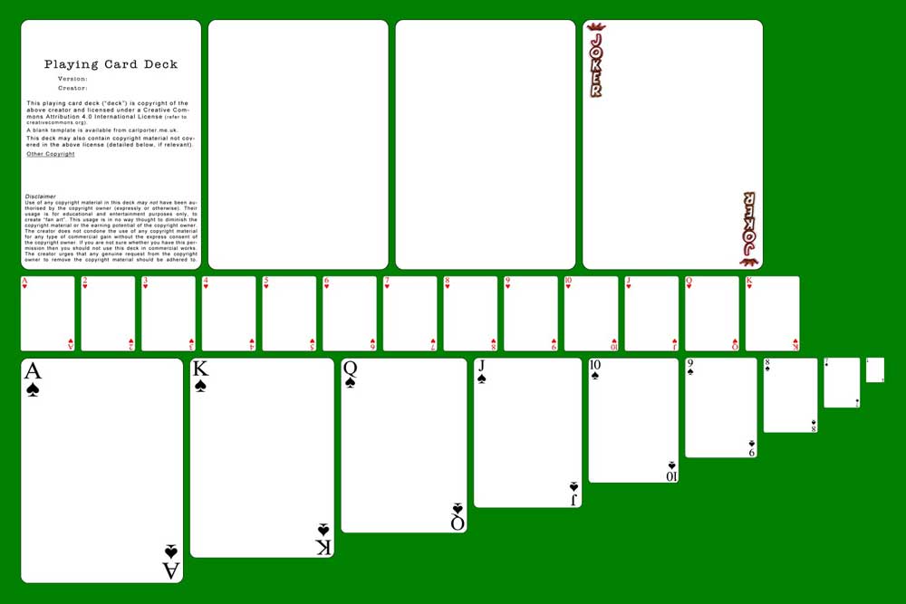 Playing Cards - Blank Template - Cornerless