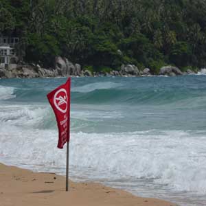 No swimming   rough sea   Karon Beach